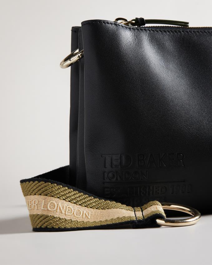 Sac Crossbody Ted Baker Branded Webbing Noir Femme | TRT-88453022